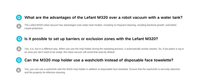 Lefant M320 Robot Vacuum Cleaner, Carpet Detection, 6,000 Pa Suction, Low Noise,  210 Mins Runtime, Self-Charging, Ideal for Har