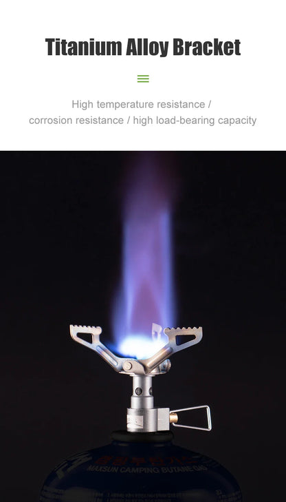 BRS Outdoor Gas Stove Mini Camping Gas Burner 25g Ultralight Titanium Picnic Hiking Cooking Stove Survival Furnace BRS-3000T