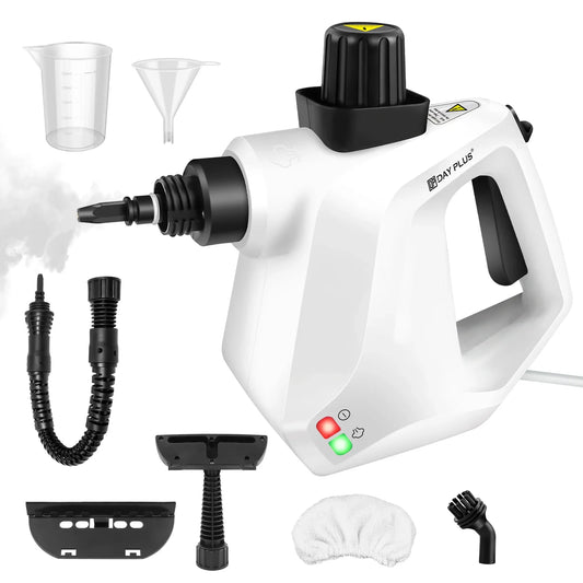 1000W High Pressure Steam Cleaner Cleaning Car Machine IPX4 Steamer with 2.5m Power Cord Steam Gun with 9 Accessory Kit