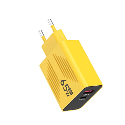 65W GaN USB C Fast Charger PD QC 3.0 Travel Wall Adapter with UK US EU Plug for iPhone Samsung Xiaomi Huawei Mobile Phone