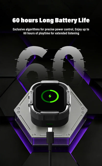 HTC NE70 Bluetooth V6.0 Headphones Smart Touchscreen Wireless Earphones AI Translator Earbuds Gaming Earbuds HD Bass