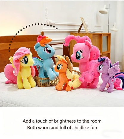 Little Pony Rainbow Dash Applejack Plush Toy 28cm Official Hasbro Figure Soft Stuffed Animal For Fans Collection Gift