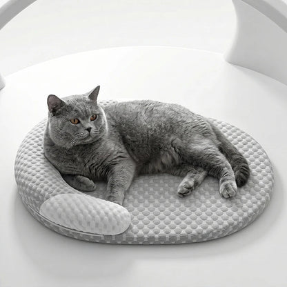 Cooling Dog Bed Summer Ice Silk Cat Mat Oval Pet Nest Breathable Heat Dissipation Cooling Pad for Small Medium Large Dogs Cats
