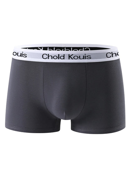 4pcs men's underwear, comfortable, soft breathable athleisure boxer underwear, trendy simple hot-selling men's boxer underwear