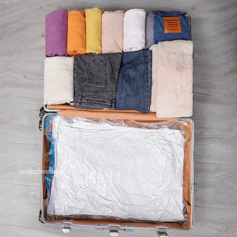1-10pcs Thickened Vacuum Compression Bag,Transparent Quilt Vacuum Bags, Storage Bags, Household Clothing Storage and Sorting Bag