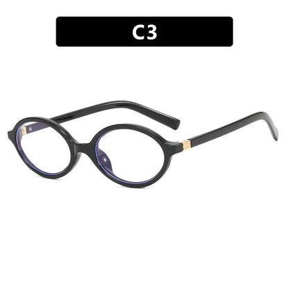 Vintage Oval Sunglasses NEW Women Luxury Brand Designer Small Oval Anti Blue Light Glasses Retro Fashion Men Leopard Eyegalsses