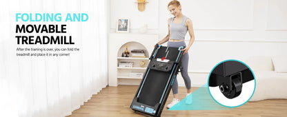 3-in-1 Folding Treadmill Walking Pad, 3.0 HP Quiet Motor, 9% Adjustable Incline, Max 14km/h, LCD Monitor & Safety Warn