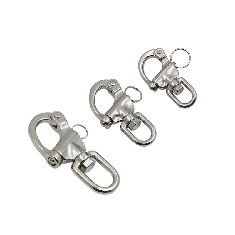 Swivel Eye Snap Shackle Quick Release Bail Rigging Sailing Boat Marine 316 Stainless Steel Clip