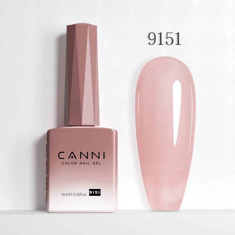Canni Nail Gel Polish Jelly Nude Color HEMA FREE TPO FREE 9ml Transparent Semi Permanent Natural Nude French Nail Gel Lacquer