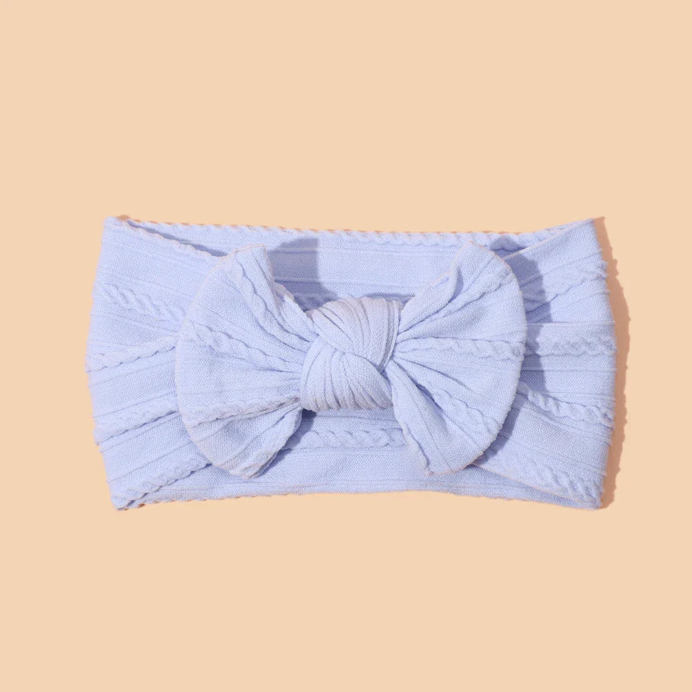 1Pcs Newborn Baby Headband For Girls Elastic Knit Children Turban Baby Bows Soft Nylon Kids Headwear Hair Accessories 32 Colors