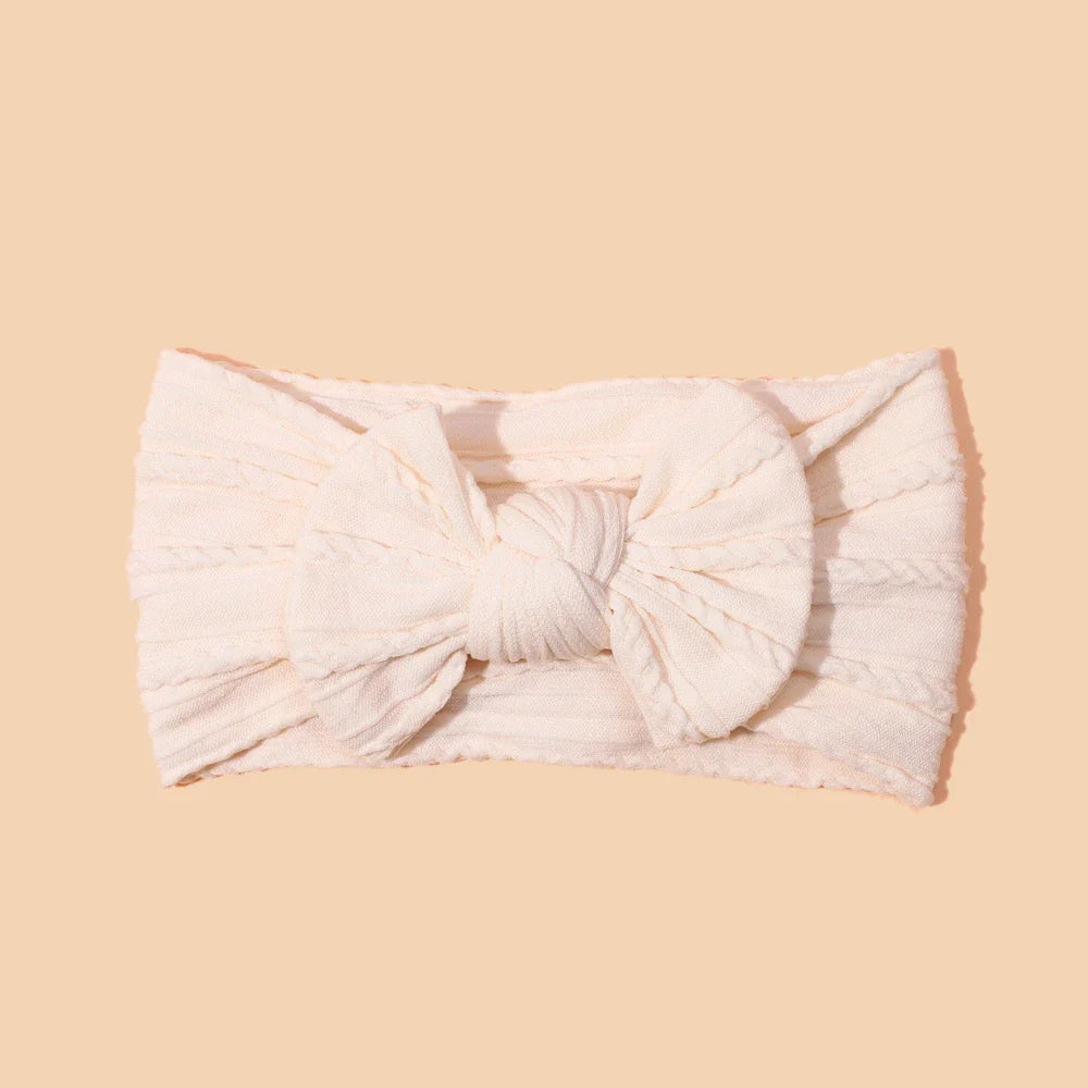 1Pcs Newborn Baby Headband For Girls Elastic Knit Children Turban Baby Bows Soft Nylon Kids Headwear Hair Accessories 32 Colors