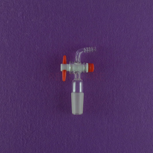 Lab Glass Vacuum Adapter 90 Bent PTFE Stopcock 24/40