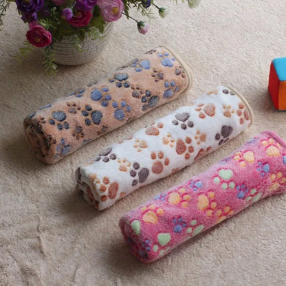 Cute Warm Pet Bed Mat Cover Towel 3 Sizes Handcrafted Cat Dog Fleece Soft Blanket for Small Medium Large dogs Puppy Pet Supplies