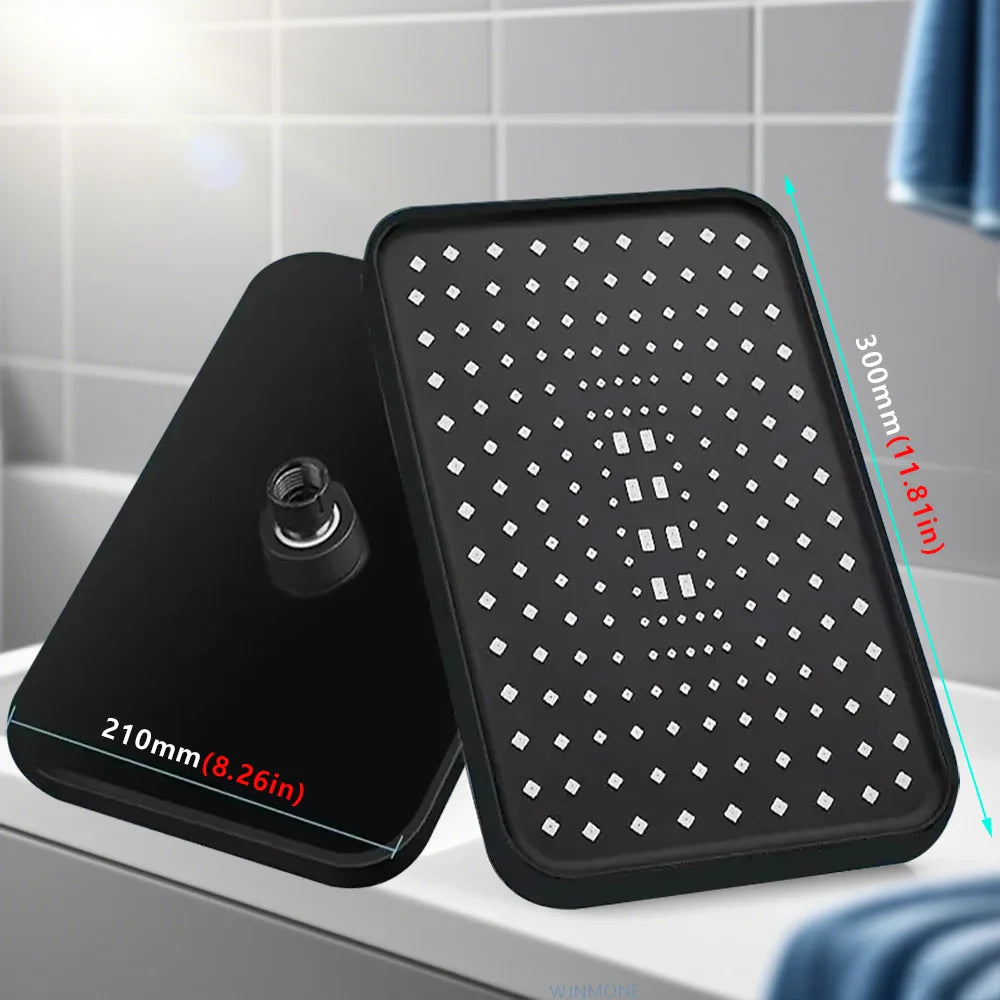 Large Flow High Pressure Shower Head Spray Bathroom Rain Shower Silicone Water-saving Nozzle Pressurization Handheld Accessories