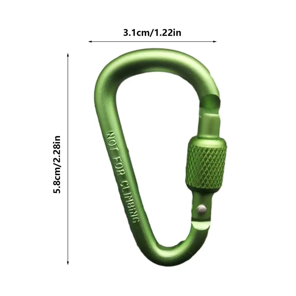Outdoor Climbing Carabiner D Shaped Paracord Tensioner Key Chain Clip Aluminum Alloy Guylines Tensioner Camp Mountaineering Hook