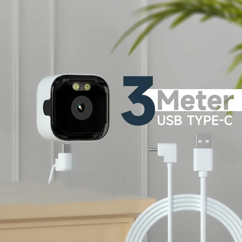 3MP Resolution Window Mini Camera Full-Color Night Vision ThroughWindow Camera Replaces Outdoor Cameras 2.4/5GHz WiFi Camera