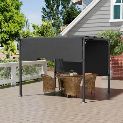Voltsify Outdoor Pergola with Adjustable Canopy for Courtyard Terrace Garden