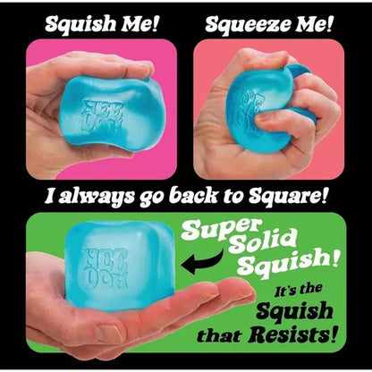 Needoh Nice Cube Sensory Stress Reliever Fidget Tool for Anxiety &Focus Desk Sensory Cube for Adults & Anti-Anxiety Squeeze Kids