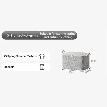 Non-woven Quilt Storage Bag with Lids Zipper Foldable Clothes Quilt Bins Container Large Capacity Dust-proof Bag Organize
