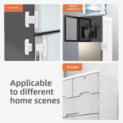 2/5Pcs Baby Safety Refrigerator Lock Cabinet Door Locker Buckle Home Kids Security Protection Anti-Open Water Dispenser Locks