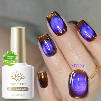 BORN PRETTY 10ml Brown Purple Black Red Cat Magnetic Gel Polish Manicure Soak Off UV Gel Nail Art Varnish Autunm Winter Nails