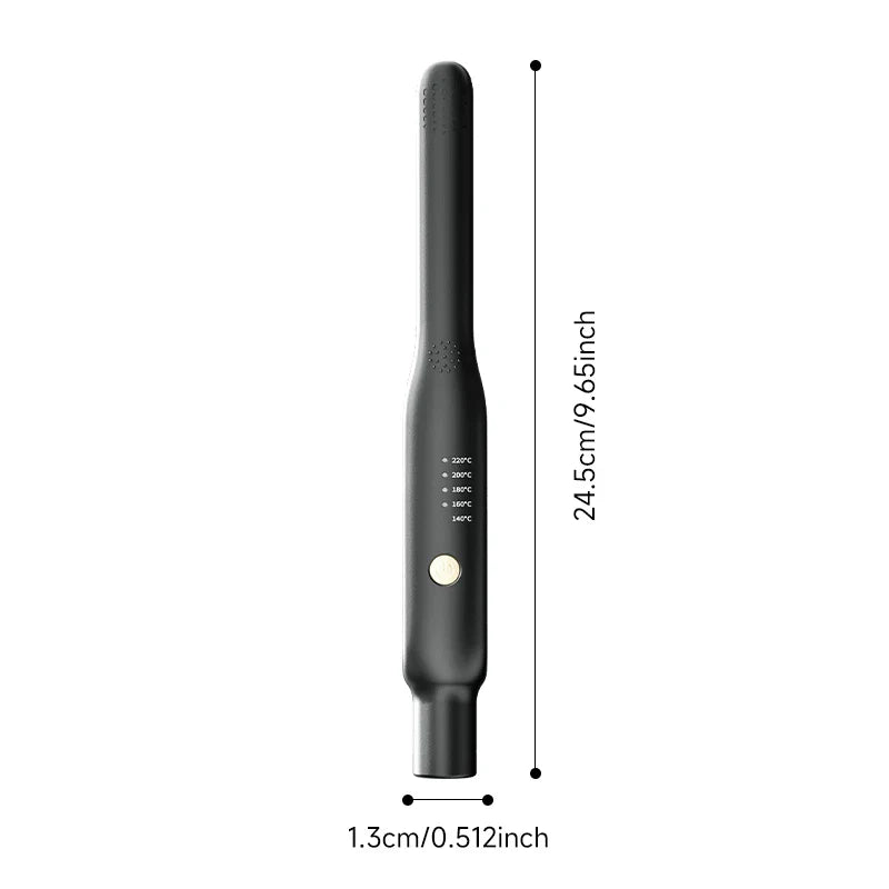 2-in-1 Mini Hair Straightener & Curler - Ceramic Fast Heating 140-220°C - Portable Flat Iron for Short Hair Travel Styling