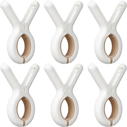 6/12Pcs Beach Towel Clips Plastic Clothespin Heavy Duty Laundry Clips to Keep Your Towel Clothes Blankets from Blowing Away