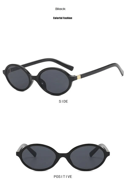 Vintage Oval Sunglasses NEW Women Luxury Brand Designer Small Oval Anti Blue Light Glasses Retro Fashion Men Leopard Eyegalsses
