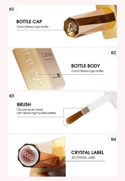 Canni Nail Gel Polish Jelly Nude Color HEMA FREE TPO FREE 9ml Transparent Semi Permanent Natural Nude French Nail Gel Lacquer