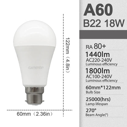 10Pack B22 LED bulb Lamp 220V 110V No flicker 8W 9W 12W 18W 24W Hight birght Warm lighting for home derection