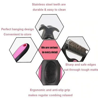 Pet Deshedding Brush Cat Comb Self Cleaning Hair Remover Grooming Tool for Dog and Cats De-Matting Comb Cleaning Pets Supplies