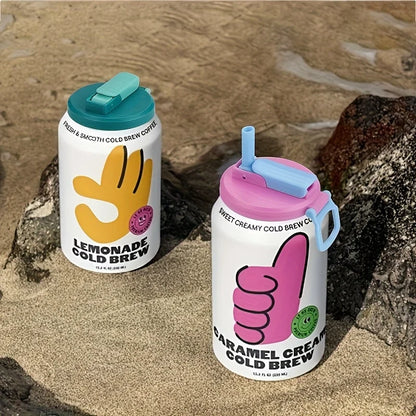 Reusable Soft Drink Can Lid. Soda Drink Can Lid Can Be Used for Beverages, Juices, and Soft Drinks, and Comes with A Straw