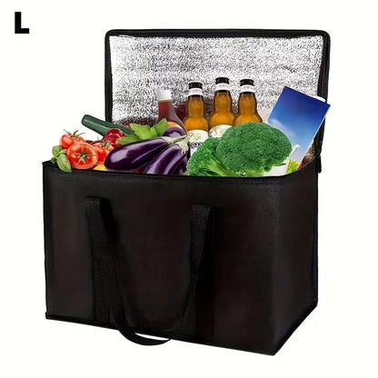 Reusable Insulated CoolerBag PremiumAluminum Foil Thermal Storage Bag Lightweight Portable ZipperLunch Bag for Camping Party Use