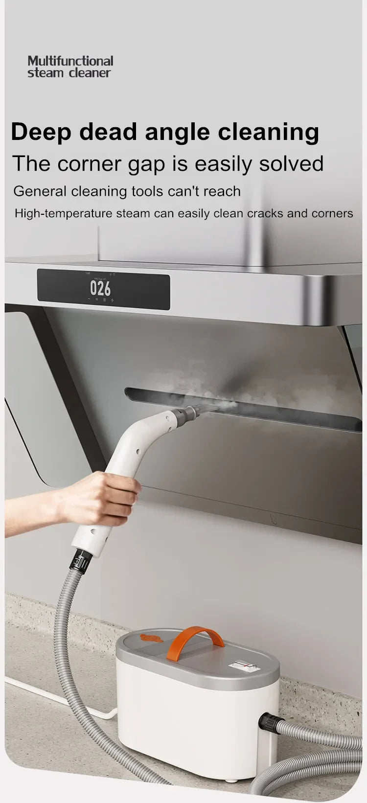 TINSOL New Handheld High Temperature Steam Cleaner Kitchen Hood Cleaner for Deep Cleaning and Sanitising Electric Steam Cleaner