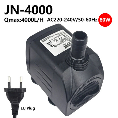 AC220V Multi-functional Silent Aquarium Submersible Pump, Landscape Large-flow Water Spray Pump,Fish Pond Water Circulation Pump