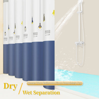 1pc Cute Chandelier Kids Shower Curtain Funny Cartoon Waterproof PEVA Bathroom Decor