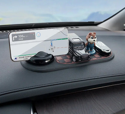 2 in 1 Car Phone Mount with Anti Slip Mat Dashboard Phone Holder 360-Degree Rotation Stable Smartphone Holder Universal