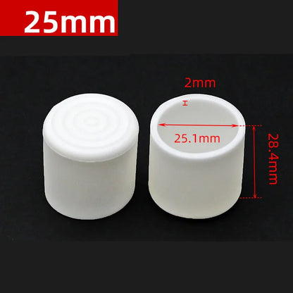 Round Rubber PVC Furniture Leg Caps 10mm/0.39in-50mm/1.97in White  Seal Stopper Pipe Covers Furniture Sofa Leg Pads Non-slip