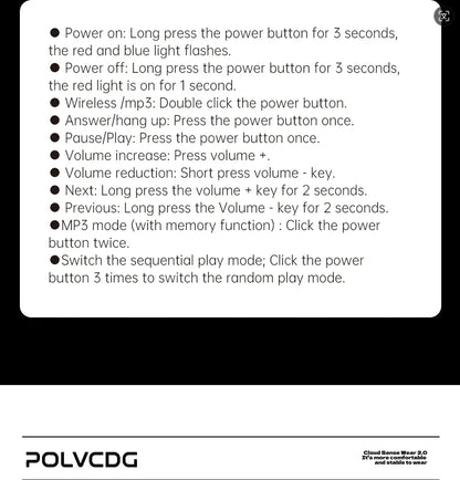 POLVCDG bone conduction swimming earphones IPX8 waterproof 32GB memory Bluetooth 5.4 silicone material 2025 new product x16