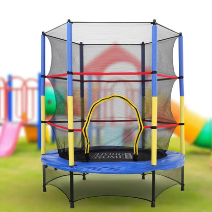 Voltsify 4.5FT Kids Mini Trampoline with Safety Enclosure for Indoor and Outdoor Use