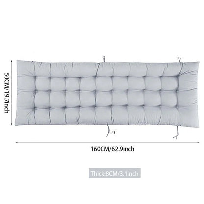 10CM Thick Premium Outdoor Sun Lounger Cushion Pad ,UV Resistant Non-Slip Polyester Fabric with Hip Support Design, Grey