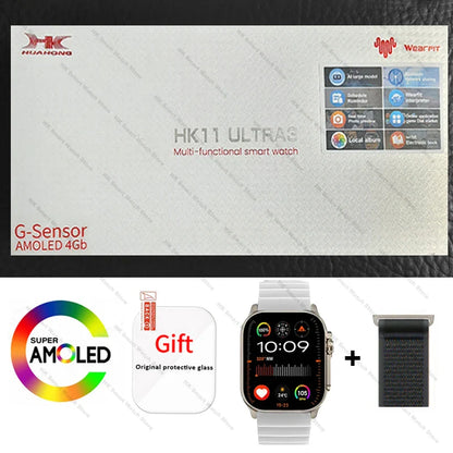 2026 New HK 11 ULTRA 3 Max Smartwatch 49mm AMOLED 4G ROM AI Robot Bluetooth Network Call Clock NFC Compass Smart Watch Men Women
