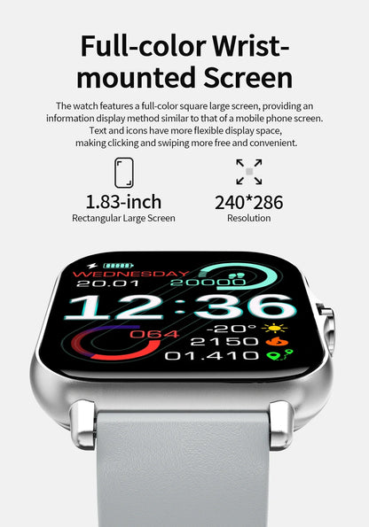 2026 New Smartwatch Bluetooth Call Fitness Tracker Heart Rate Sleep Record Outdoor Sport Watch for  Android/IOS Men Women Gift