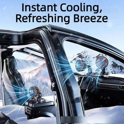 5V/12V/24V Car Fan Cooling Dual/Three Head USB Cooler Adjustable Auto Cooler Air Fan Car Accessories Wind Regulation