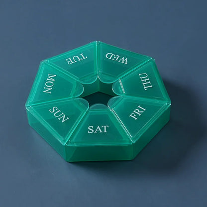 1Pcs Pill Case Plastic 7 Days Tablet Candy Box Portable Storage Tablet Holder Travel Organizer Pill Dispenser Container