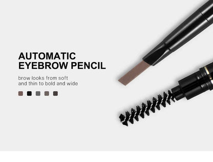 HANDAIYAN Eyebrow Pencil Automatic Rotating Double Head Long Lasting Natural Waterproof 5 Color Triangle Eyebrow Pen Make Up