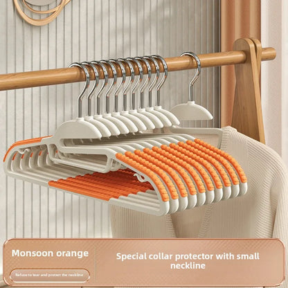 10PCS Anti Slip Hanger Household Clothes Hanger Plastic Non Marking and Anti Slip Hanger Clothing Rack Drying Rack for Clothes