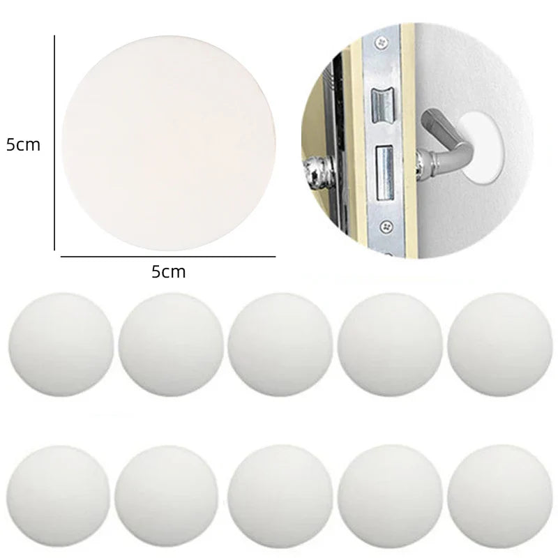 5/10pc White Door Stops Rubber Wall Protectors Guards Self Adhesive Door Handle Bumper Stoppers Protective Plug Non-slip Muffler