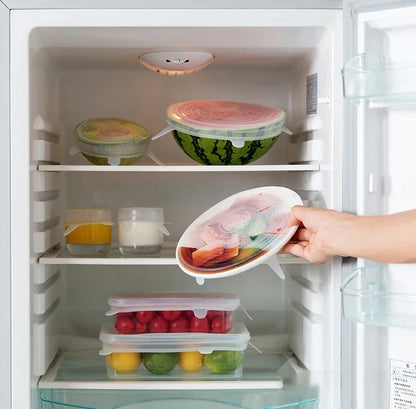 Silicone Stretch Lid Kitchen Accessories Can Be Reused Food Cover Plastic Wrap Cover Fresh-keeping Sealed Bowl Storage Home