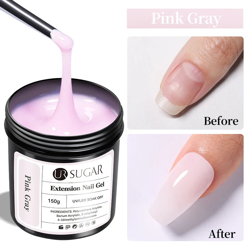 UR SUGAR 150g Extension Jelly Nude Pink Rose Red Quick Extension Gel Nail Polish Nail Extension UV LED Manicure Soak Off